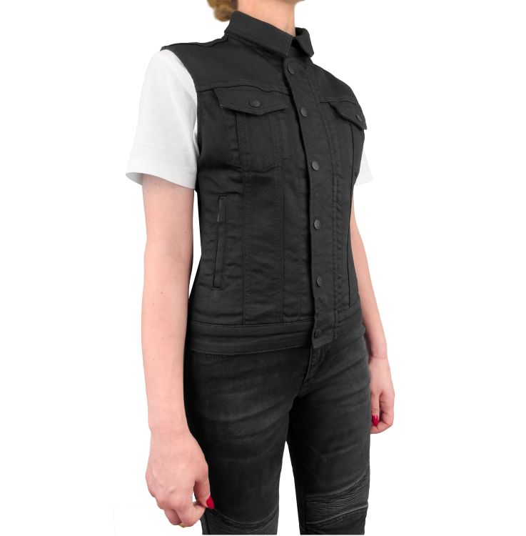 Black Iron Motorcycle Vest Woman - 1