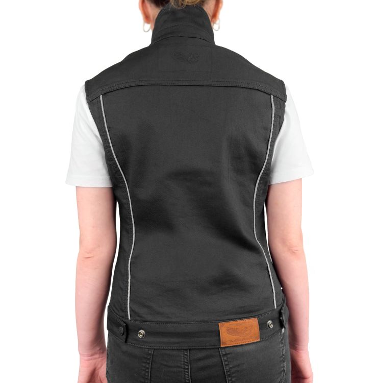 Black Iron Motorcycle Vest Woman - 4