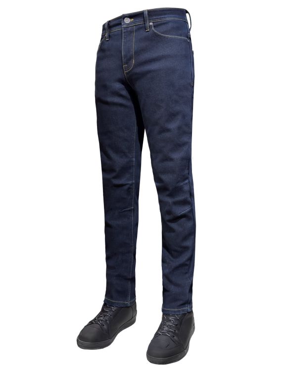 City Biker Cold Killer Dark Blue Armoured Riding Jeans - 4