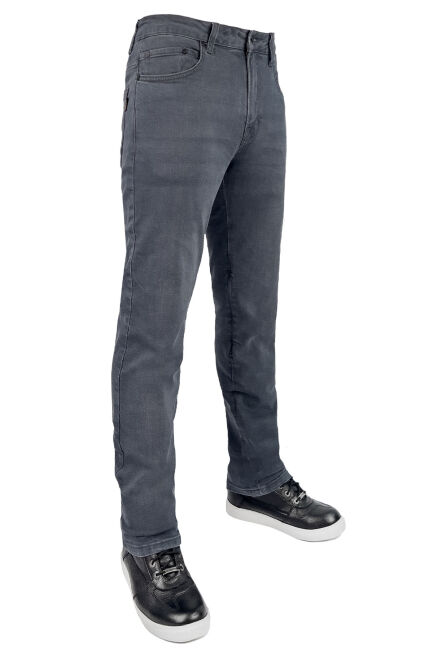 City PRO103 GREY Korumalı Motosiklet Kot Pantolonu Erkek - The Biker Jeans