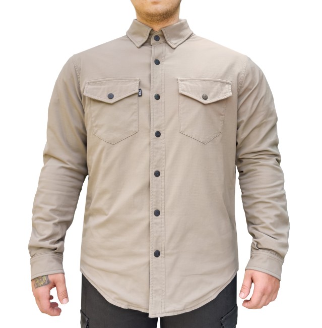 Eagle Beige Armoured Motorcycle Shirt - 3