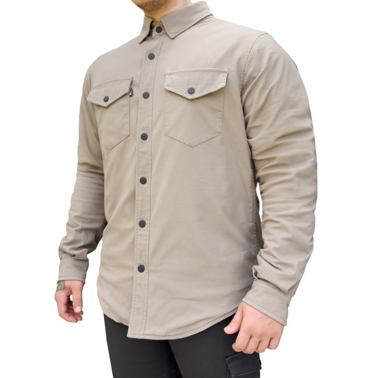 Eagle Beige Armoured Motorcycle Shirt - 4