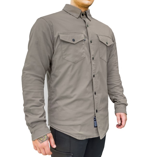 Eagle Beige Armoured Motorcycle Shirt - The Biker Jeans