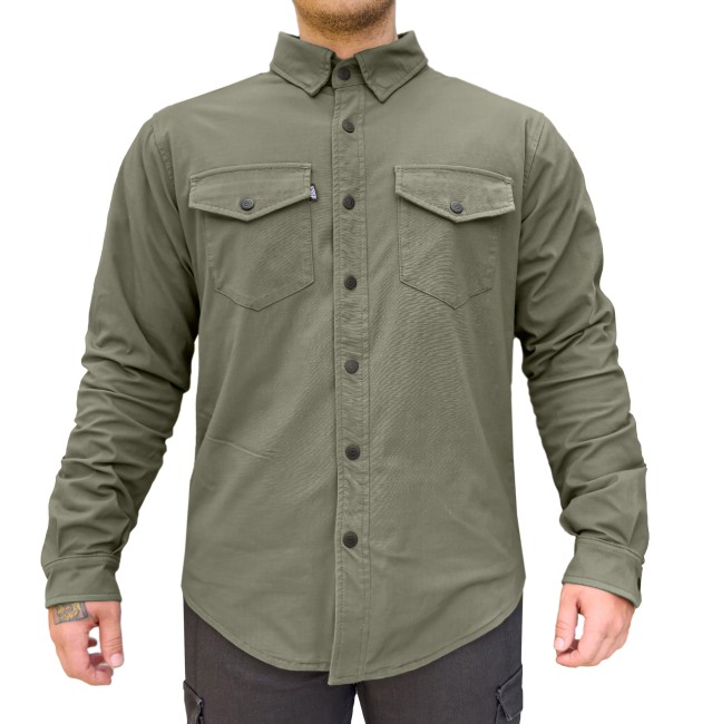 Eagle Khaki Armoured Motorcycle Shirt - 3