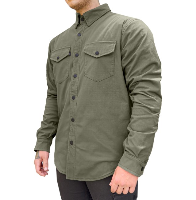 Eagle Khaki Armoured Motorcycle Shirt - 4