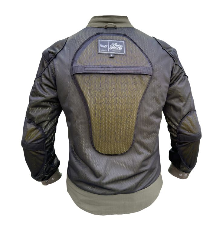 Eagle Khaki Armoured Motorcycle Shirt - 13