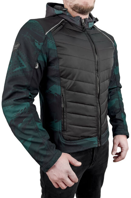 EVEREST Petrol Camo Armoured Motorcycle Jacket - The Biker Jeans