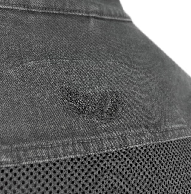 Grey Ice Armoured Mesh Motorcycle Jean Jacket - 13