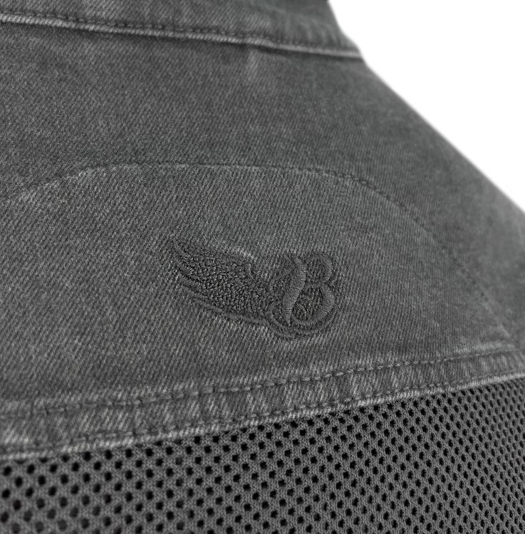 Grey Ice Armoured Mesh Motorcycle Jean Jacket - 13