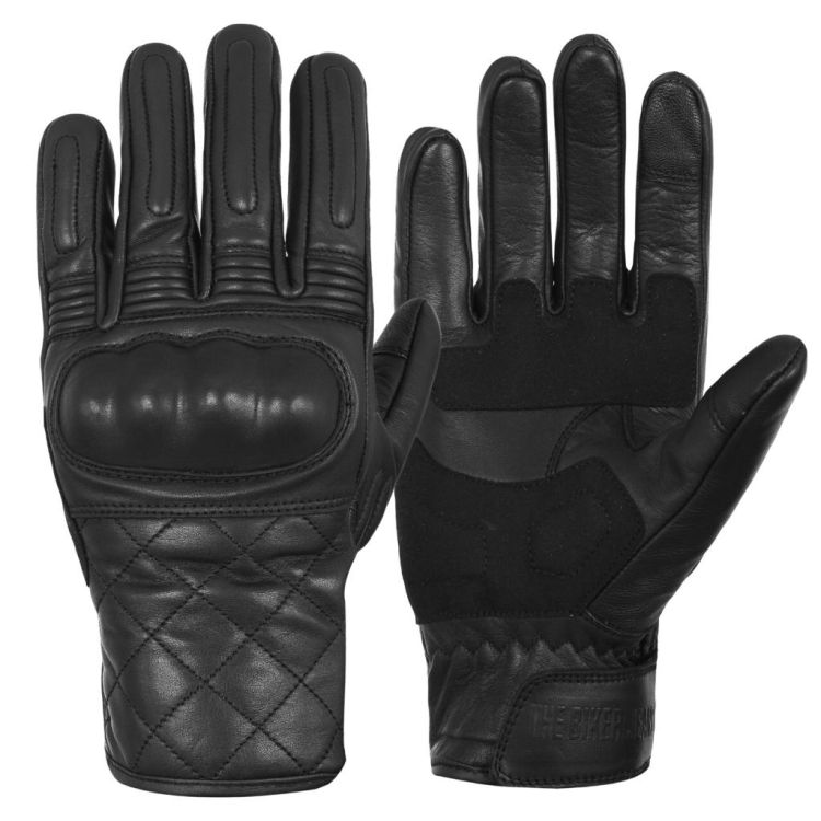 Hammer Black Armoured Motorcycle Leather Gloves - 4