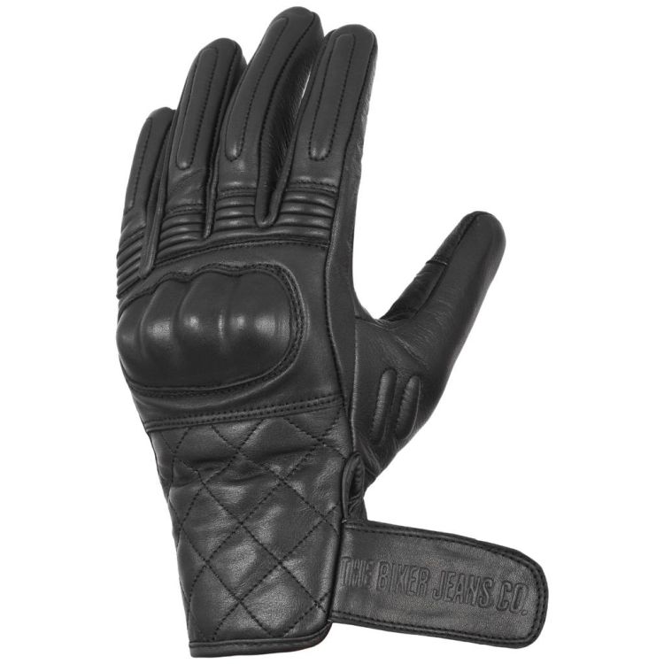 Hammer Black Armoured Motorcycle Leather Gloves - 5