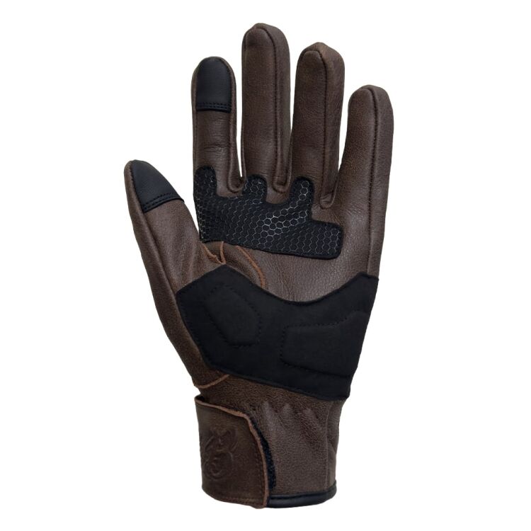 Hammer Brown Armoured Motorcycle Leather Gloves - 3