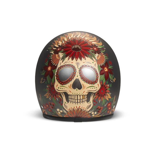 Jet Retro Skull Açık Motosiklet Kaskı - 5