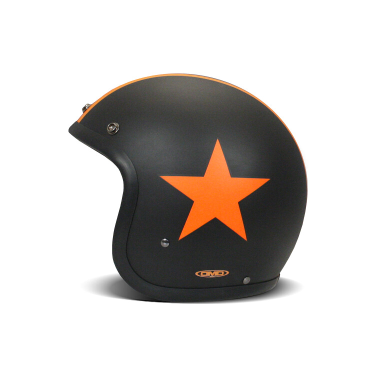 Jet Retro Star Orange Açık Motosiklet Kaskı - 3