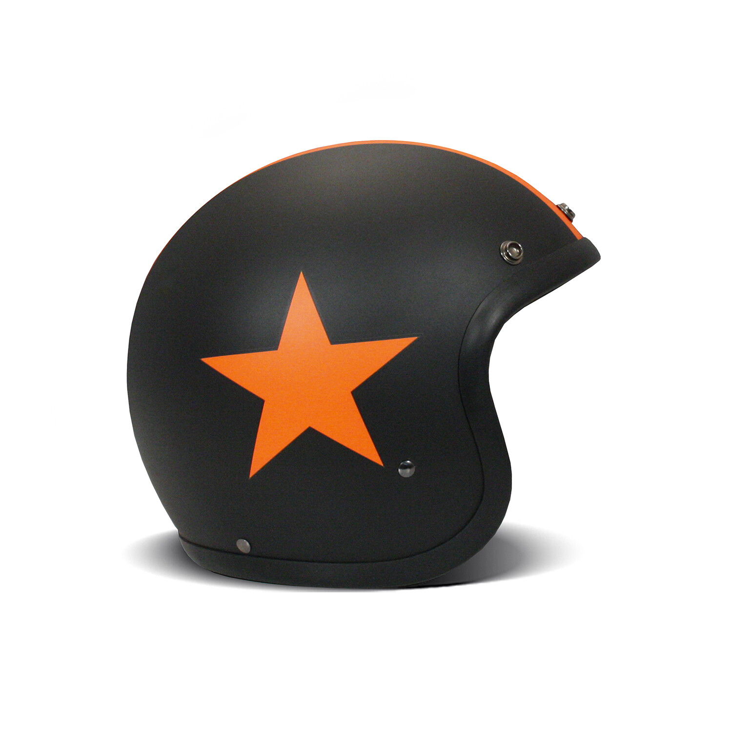 Jet Retro Star Orange Açık Motosiklet Kaskı - 1