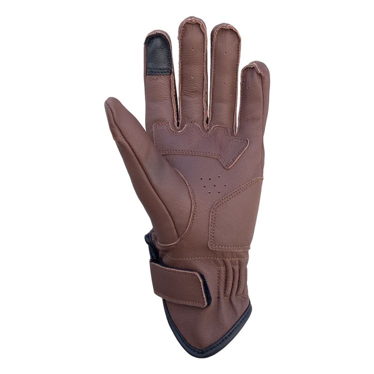 Livia Brown Armoured Motorcycle Leather Gloves - 2