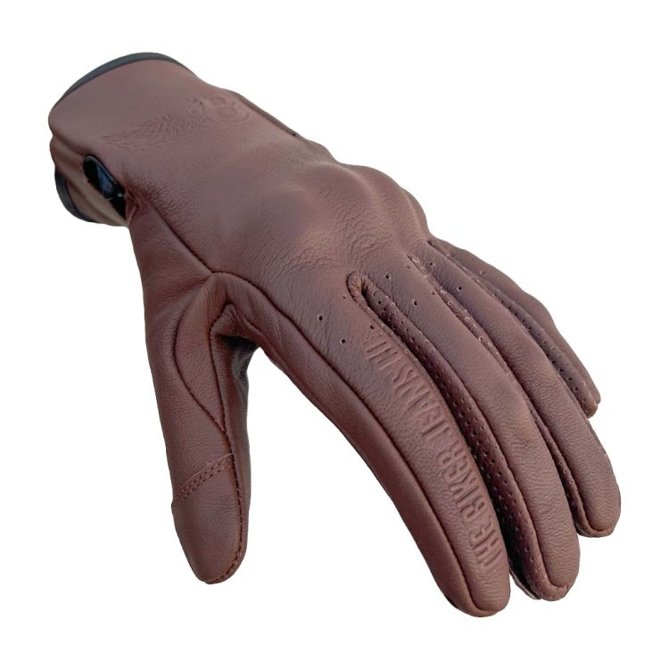 Livia Brown Armoured Motorcycle Leather Gloves - 3