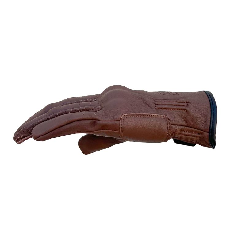 Livia Brown Armoured Motorcycle Leather Gloves - 5