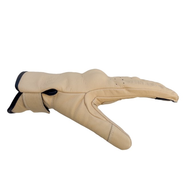 Livia Ecru Armoured Motorcycle Leather Gloves - 4