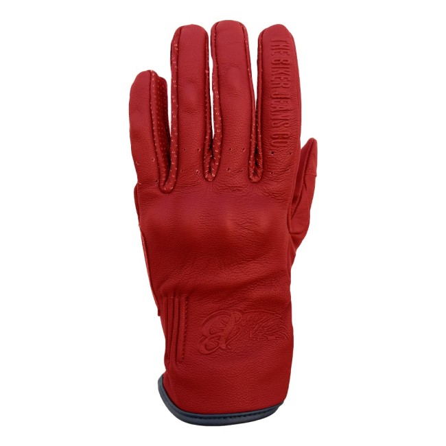 Livia Red Armoured Motorcycle Leather Gloves - 1