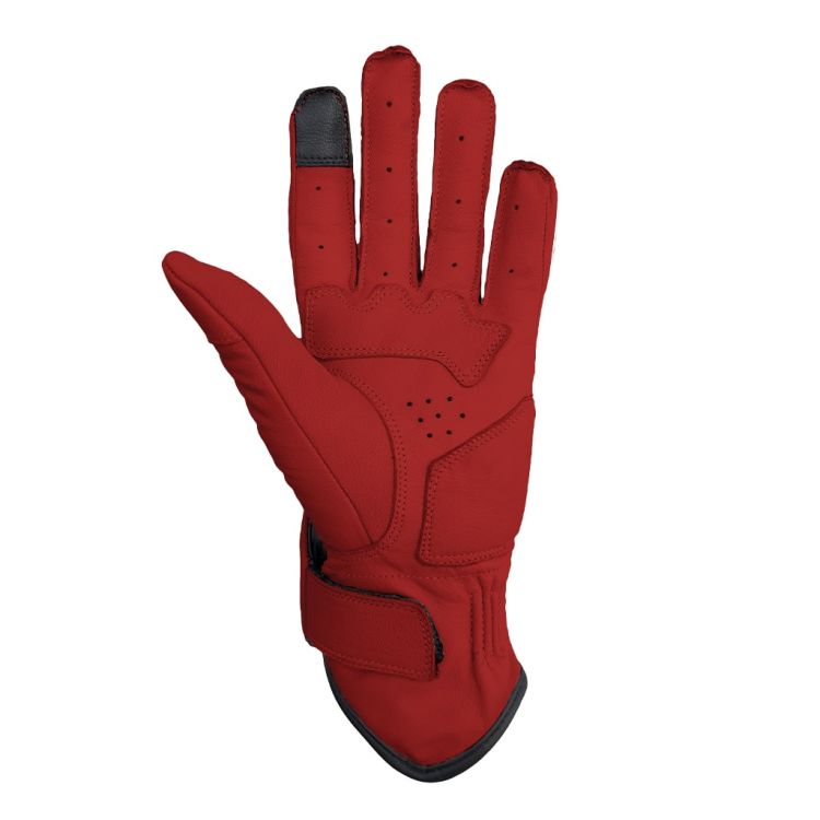 Livia Red Armoured Motorcycle Leather Gloves - 2