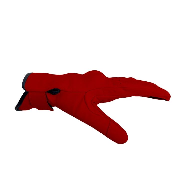 Livia Red Armoured Motorcycle Leather Gloves - 4