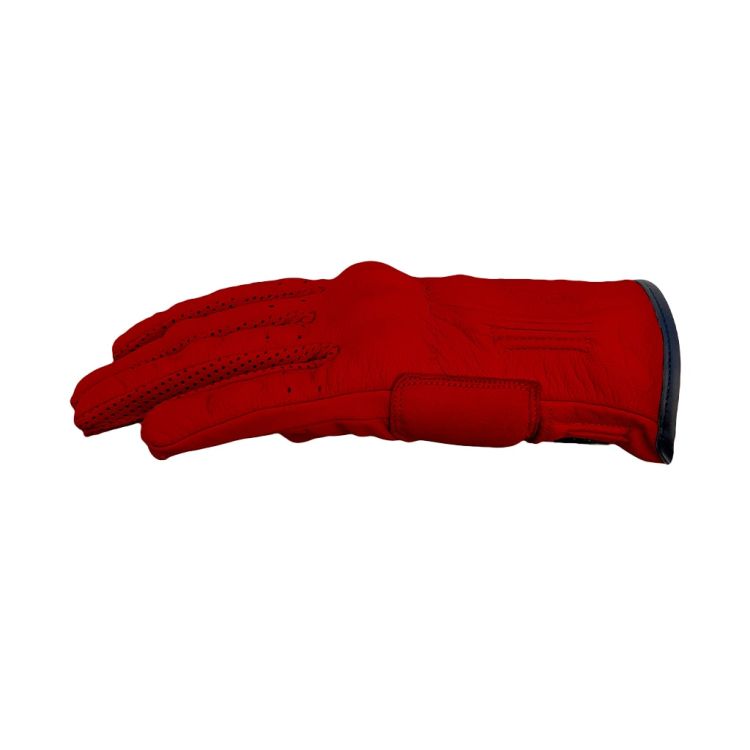 Livia Red Armoured Motorcycle Leather Gloves - 5