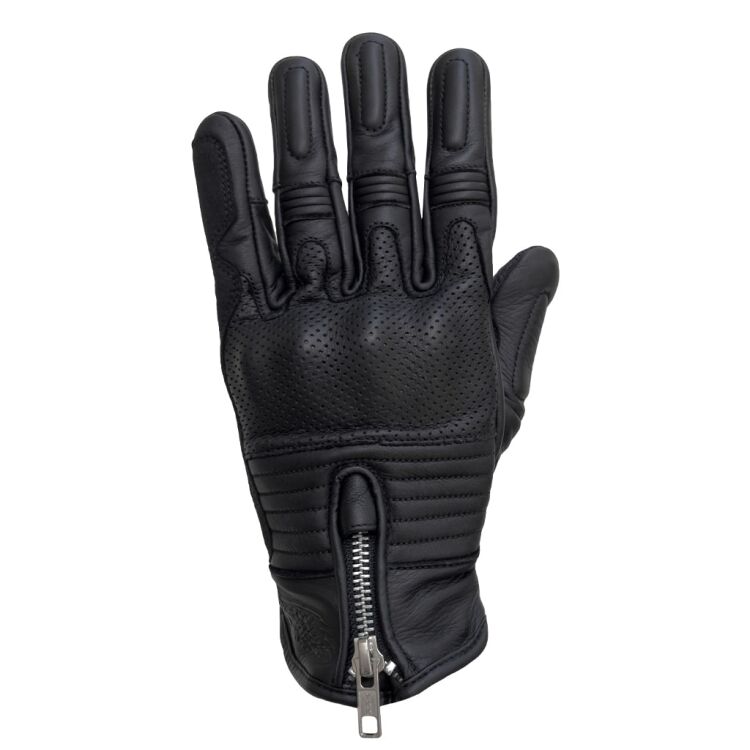 Retro Black Armoured Motorcycle Leather Gloves - 1