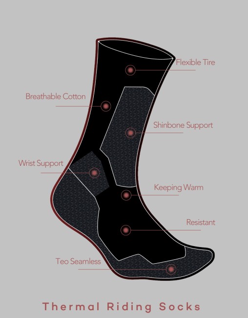 Thermal Motorcycle Riding Socks - 2