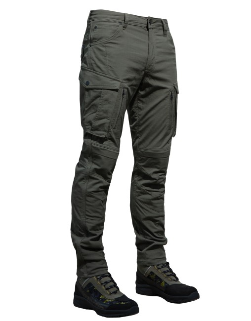 Truva Cargo Khaki Armoured Motorcycle Trouser - The Biker Jeans