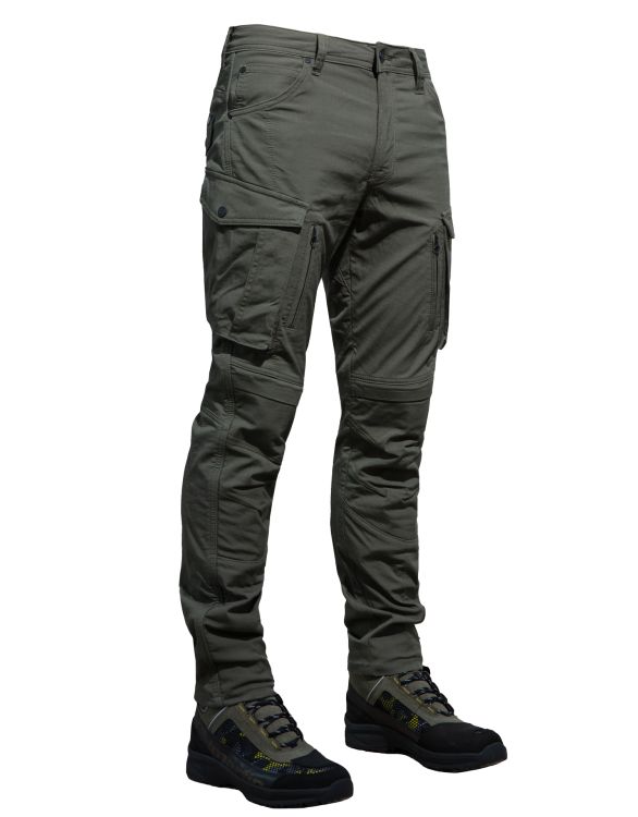 Truva Cargo Khaki Korumalı Motosiklet Pantolonu Erkek - 1