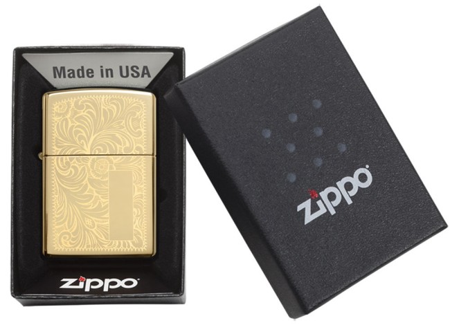 Zippo Reg Brass Venetian - 4